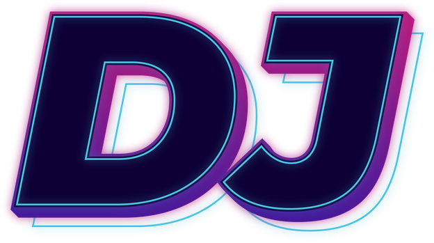 DJ neon text effect